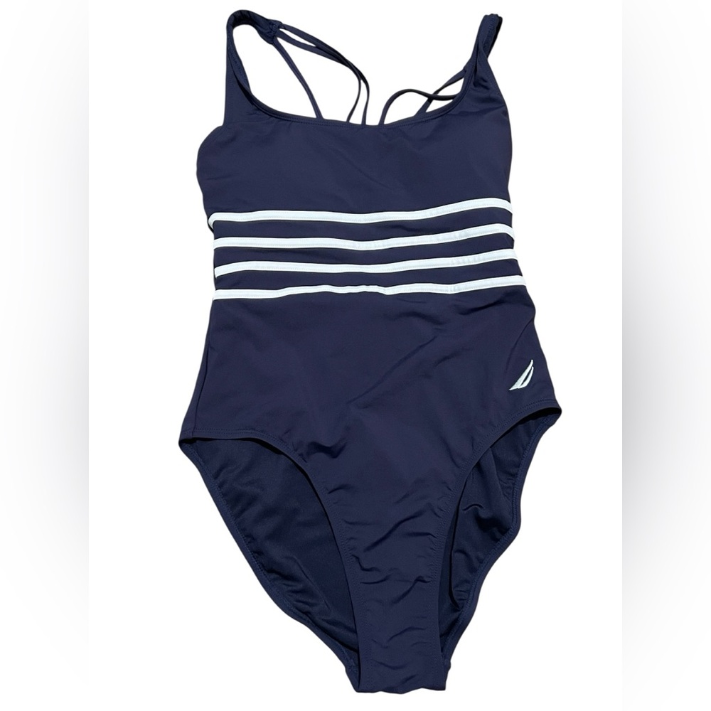 Nautica Heritage Cross-back women’s One-piece Swimsuit Navy size medium‎ summer